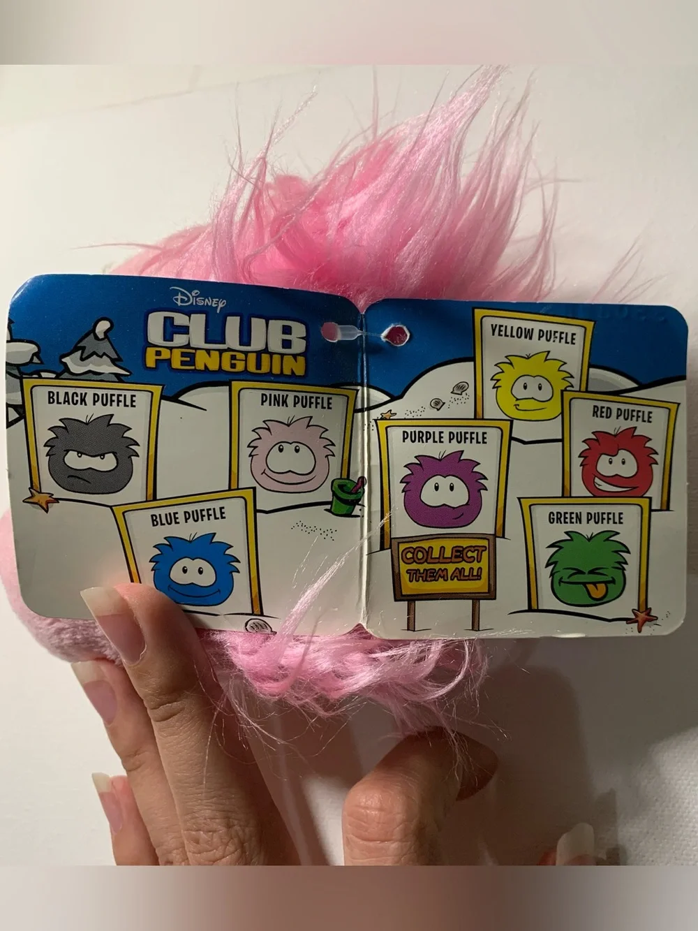 Vintage Y2K rare collectible Disney Club Penguin pink and green Puffle plushies